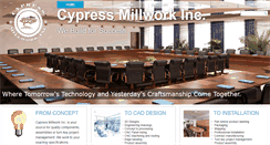 Desktop Screenshot of cypressmillwork.com