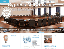 Tablet Screenshot of cypressmillwork.com